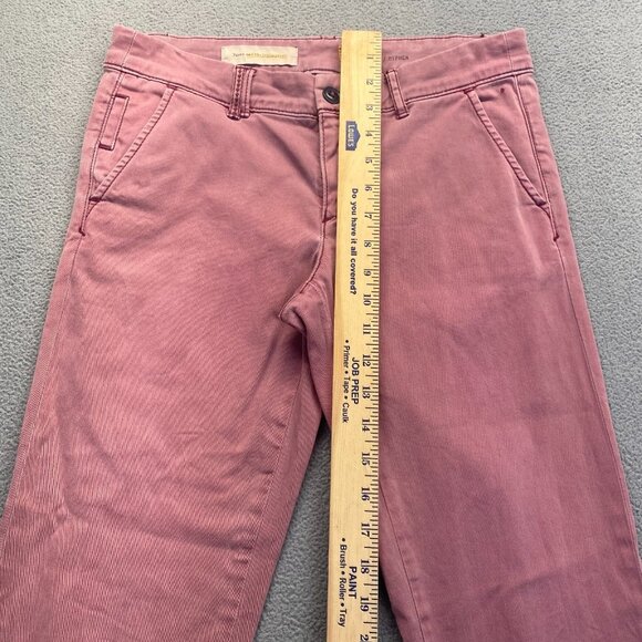 ANTHROPOLOGIE Pilcro and the Letterpress womens Pink Hyphen Chino Pants Sz 27 - Picture 5 of 13